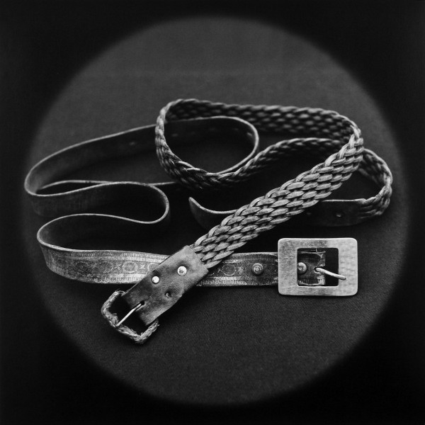 Milagros de la Torre From the series THE LOST STEPS, Belts used by psychologist Mario Poggi to strangle a rapist during police interrogation, 1996 Rolf Art
