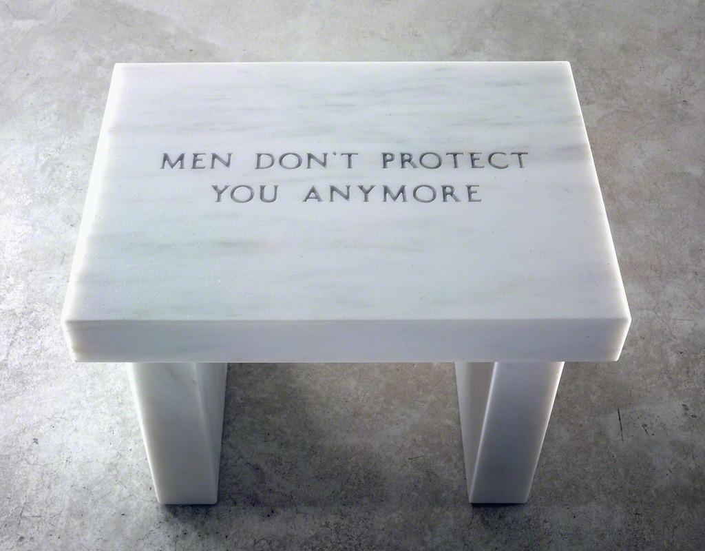 Jenny Holzer SELECTION FROM SURVIVAL: MEN DON'T PROTECT..., 2006 Cheim & Read